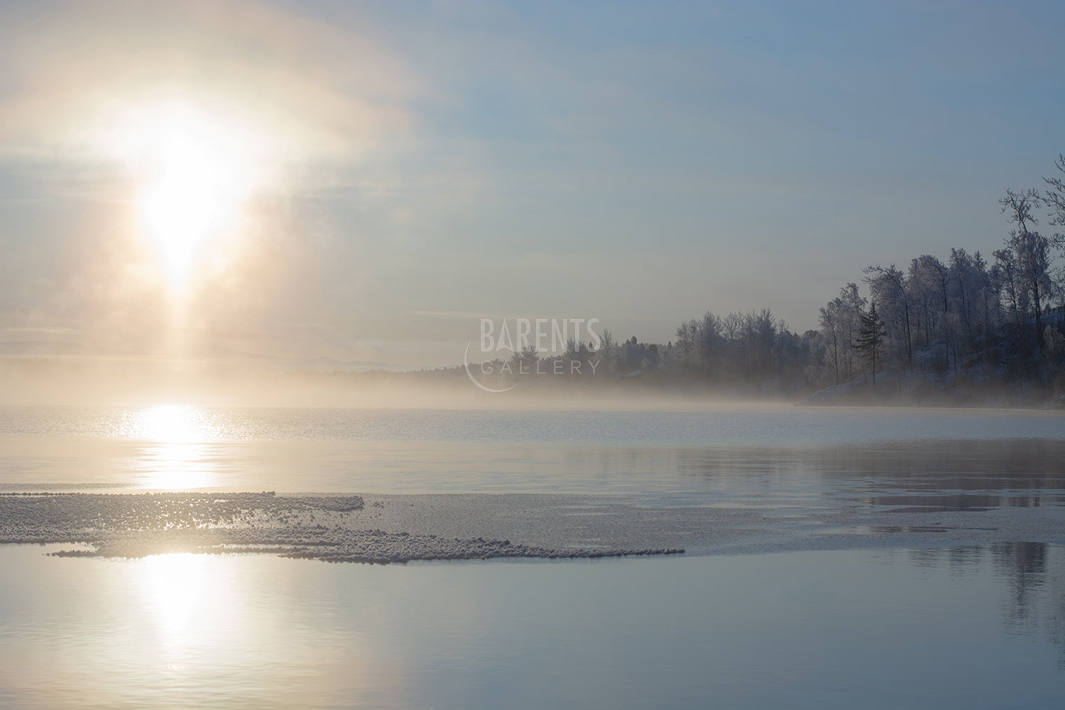 Frost på Pasvikelva