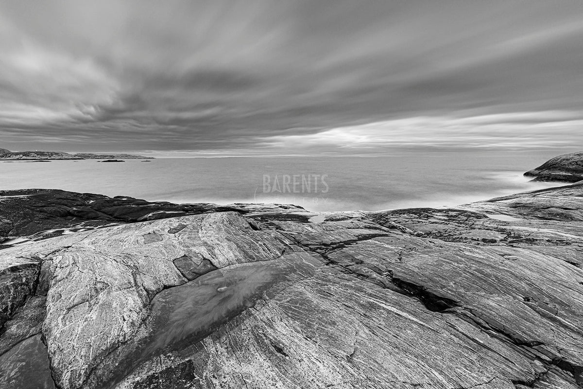 Grense Jakobselv i monokron utsikt