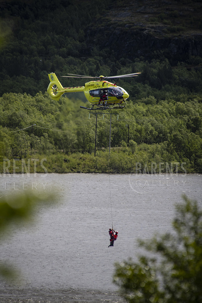 Ambulansehelikopter trener ved Tredjevann