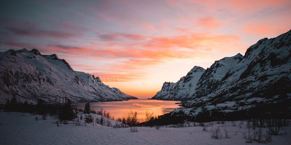 Ersfjorden i solnedgang